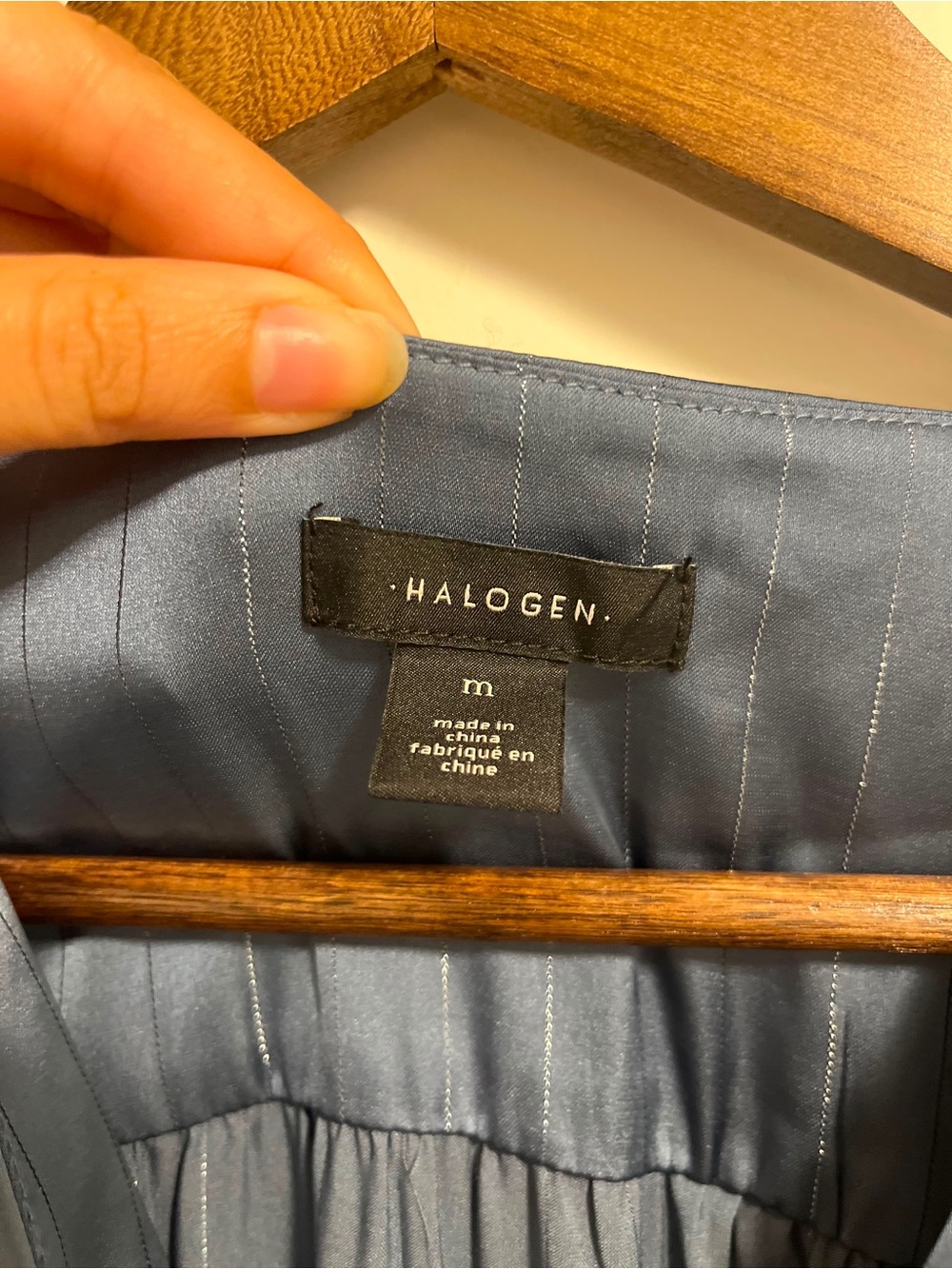 NWT - Halogen Slate Blue Wrap-Style Maxi Dress with Waist Tie - Picture 5 of 5